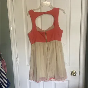 Flying Tomato Coral and Cream Dress thumbnail 3
