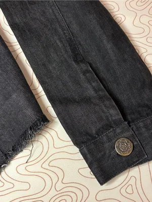 Judith March Black Denim Patchwork Jacket – Size M thumbnail 6