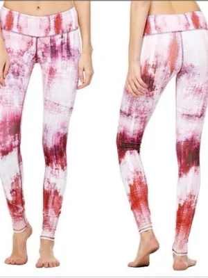 #46 ALO Yoga Pink Airbrush Dessert Sunset Leggings Size S thumbnail 6