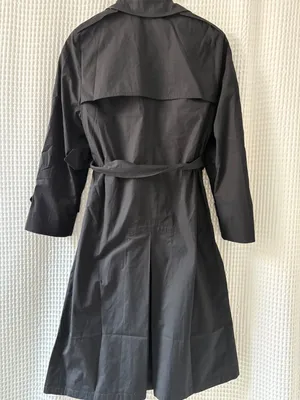 Vtg Sterlingwear of Boston military-spec black all-weather trench coat womens 12 thumbnail 4