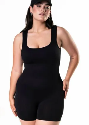 NWT HeyShape Square Neck‎ Shapewear Jumpsuit in Brown Sz Large thumbnail 1