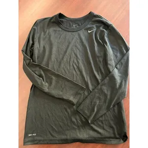 Women’s Nike Long Sleeve Shirt Dri Fit Black M Medium Base Layer thumbnail 2