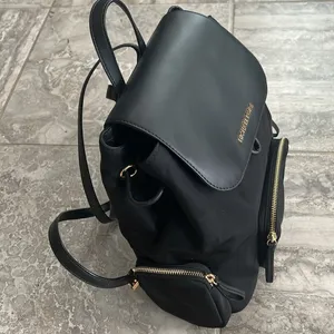 Michael Kors Abbey Large Nylon Backpack, Black New w/Tag Retail $398 thumbnail 6
