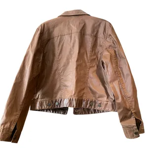 LRL Lauren Jeans Co. Coated Brown Jacket Size Small thumbnail 7