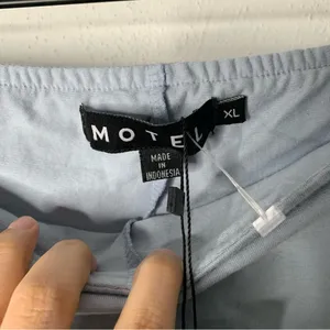 MOTEL‎ ROCKS XL NEW JACIE FLARE TROUSER OVERSKIRT LIGHT BABY BLUE Y2K 2000s thumbnail 5
