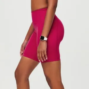 NWT Figs High Rise Biker Shorts in Raspberry Pink Size XS thumbnail 2