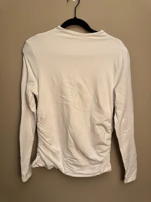 Long-Sleeve Cotton-Blend Seamless Fabric Mockneck thumbnail 2