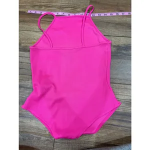 Forever 21 Neon Pink Ribbed High Neck Bodysuit | Size Small thumbnail 2
