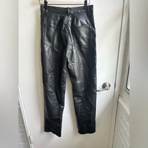 Aritzia Wilfred The Melina Vegan‎ Leather High Rise Straight Leg Pants 8 Classic thumbnail 4