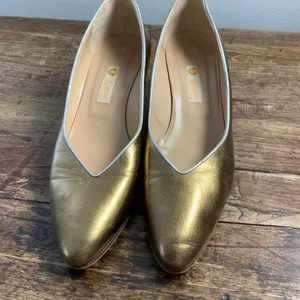 Gucci Vintage Gold pumps‎ size 36.5 AA thumbnail 2