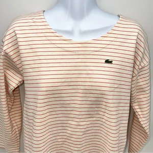 Lacoste Cream and Red Striped Top thumbnail 2