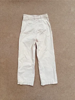 Marine Layer Bridget Slim Wide Leg Crop Pants in Peach Whip thumbnail 4