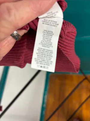 Aerie Women’s Ribbed Long-Sleeve Henley Top - cherry tart thumbnail 4