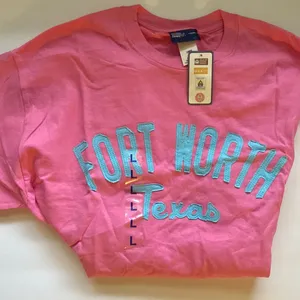 MV Sport NWT Fort Worth Texas collegiate pink t-shirt, size large thumbnail 1