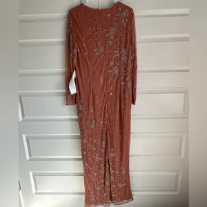 Mac Duggal Embellished‎ High Neck Illusion Long Sleeve Gown 11136 NWT 12 thumbnail 7