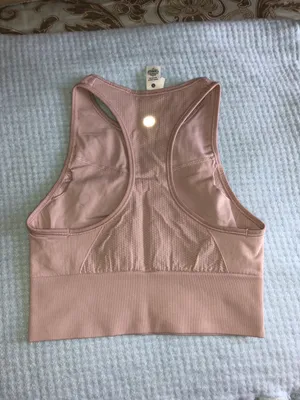 Lululemon ebb to train bra - size 4 porcelain pink thumbnail 6