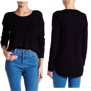 Madewell Chronicle Textured Pullover Sweater Black Size Small Crewneck Sweater thumbnail 2