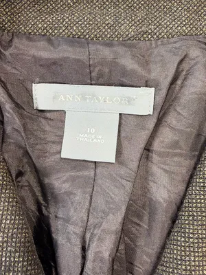Ann Taylor Brown Tailored Wool Blend Blazer Size 10 thumbnail 5