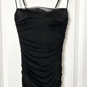 House of CB Fornarina Black Ruched Mesh Maxi Dress Size XS Spaghetti Strap thumbnail 4