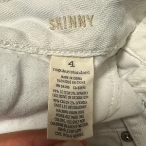 1964 | American Eagle Stretch‎ Skinny White Denim Jeans Womens 4 Regular thumbnail 6
