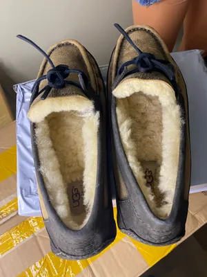 Ugg Australia Byron Cappuccino Dark Brown Suede Slippers Men’s Size 8 thumbnail 5