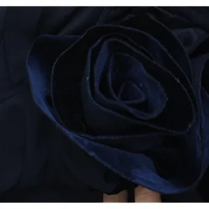 Betsy & Adam Womens Ruffled Halter Velvet-Trim Sheath Dress A26692 Navy Blue 14 thumbnail 4