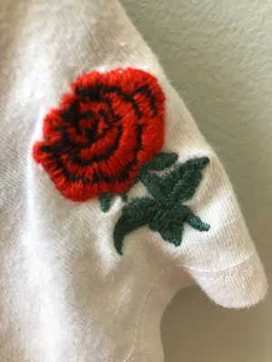 Rose Shoulder White T-Shirt thumbnail 2