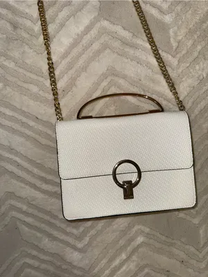 Aldo White Textured Crossbody Bag Crossbody Bag with Gold thumbnail 2