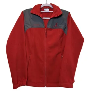Columbia Alabama Crimson Tide Women‎ S Red Gray Full Zip Fleece Jacket Bama NCAA thumbnail 1