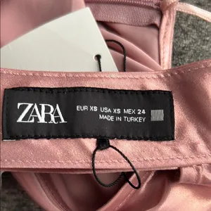 Zara Metallic Pink Halter Tank Top thumbnail 6