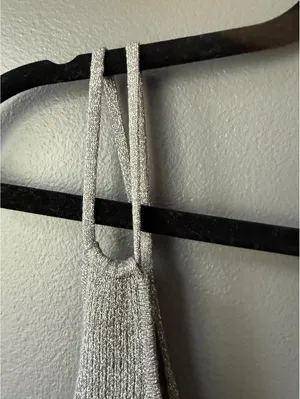 Ralph Lauren Silver Metallic Knit Tank  Medium thumbnail 7