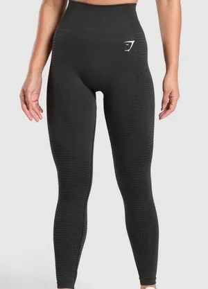 Gymshark Women's Vital Seamless Leggings Black Marl Size M thumbnail 1