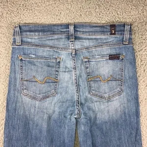 7 For All Mankind Skinny Jeans Women 26 Medium Wash Whiskered Stretch‎ Denim thumbnail 11