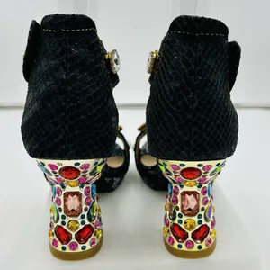 L'ARTISTE SPRING STEP Jewell Sz US 5.5-6 EUR36 Embellished Heel Platform Sandals thumbnail 8