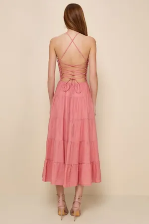 Lulus Lace-Up Dress thumbnail 2