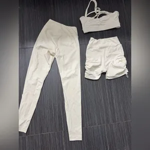 bo + tee cream activewear set White Size XS thumbnail 1