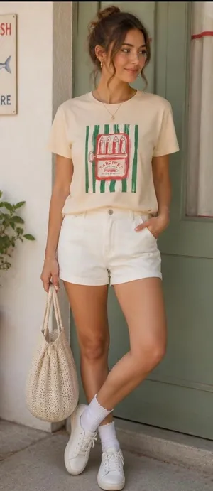 Sardines Graphic Tee Pink thumbnail 1