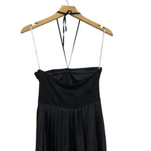 Lulus Certainly Poised Black Lace Halter Bustier Maxi Dress size Small NWT thumbnail 4