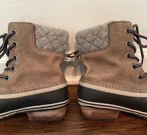 Sorel Slimpack ll Lace Boot Sz 7.5 Leather Winter Duck Boot Lace Up thumbnail 15