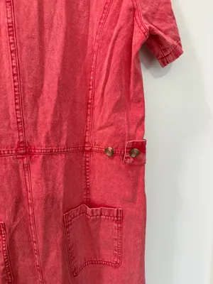 NWT Washed Pink Short Sleeve Utility Romper thumbnail 8