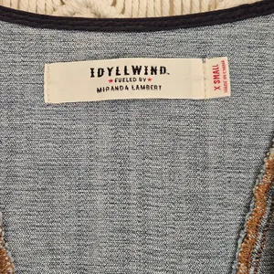 Idyllwind Miranda Lambert Denim Corset Vest Medium Wash Blue XS Button Front thumbnail 6