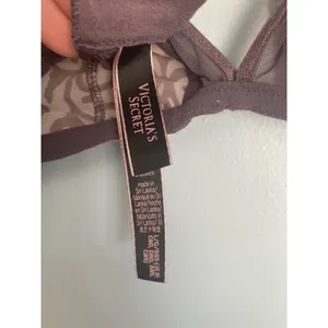 Victoria's Secret Bralette Large Purple and Tan Velvet Feminine thumbnail 2