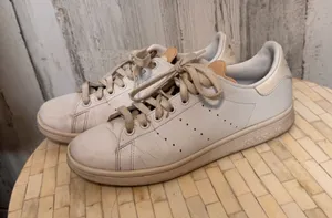 Adidas Stan Smith Primegreen White Beige Sneakers Womens Size 8.5 H03122 Shoes thumbnail 1