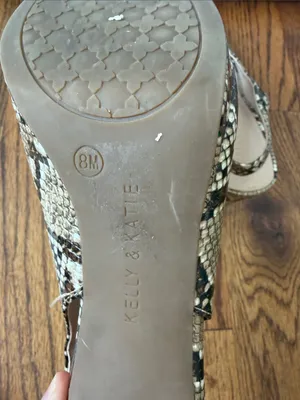 Kelly & Katie Slingback Peep-Toe Heels in Snake Print Size 8 thumbnail 6