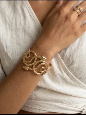 European & American Gold Plated snake bangle bracelet womens jewelry thumbnail 2