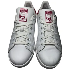Adidas Women’s Size 6 White Bold Pink Leather Stan Smith Shoes Sneakers thumbnail 4