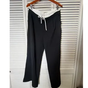 Victoria's Secret Pink On-the-Go Low-Rise Trouser Pants Black Wide Leg M NWT thumbnail 6