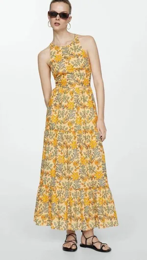 Mango Printed Bow Dress thumbnail 1