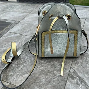 Cute , small metallic bucket purse -made in Italy thumbnail 1