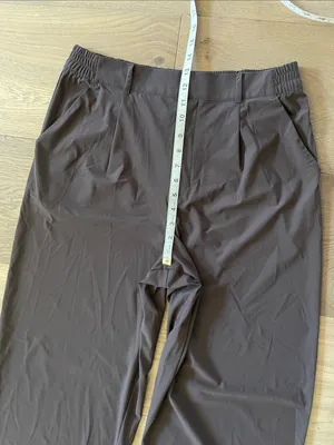 Old Navy SleekTech High Rise Wide Leg Pants Brown Size Medium Tall thumbnail 11